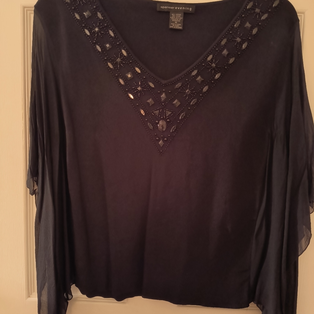 Women's beautiful evening wear top. Spenser Evening. Sz M